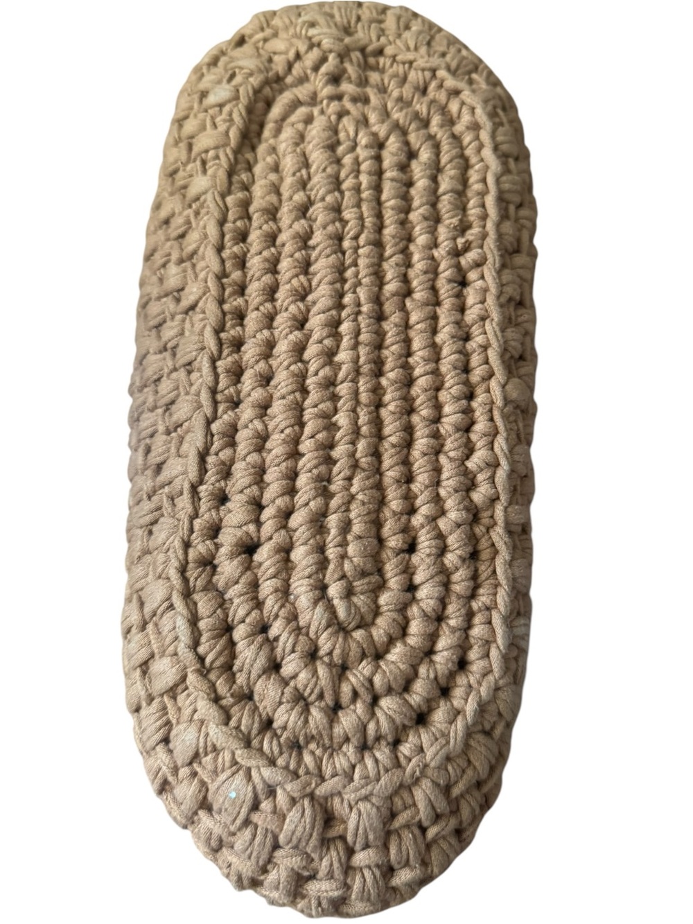 Handwoven Bohemian Brown Crochet Purse with Wooden Handle - Picture 4 of 4